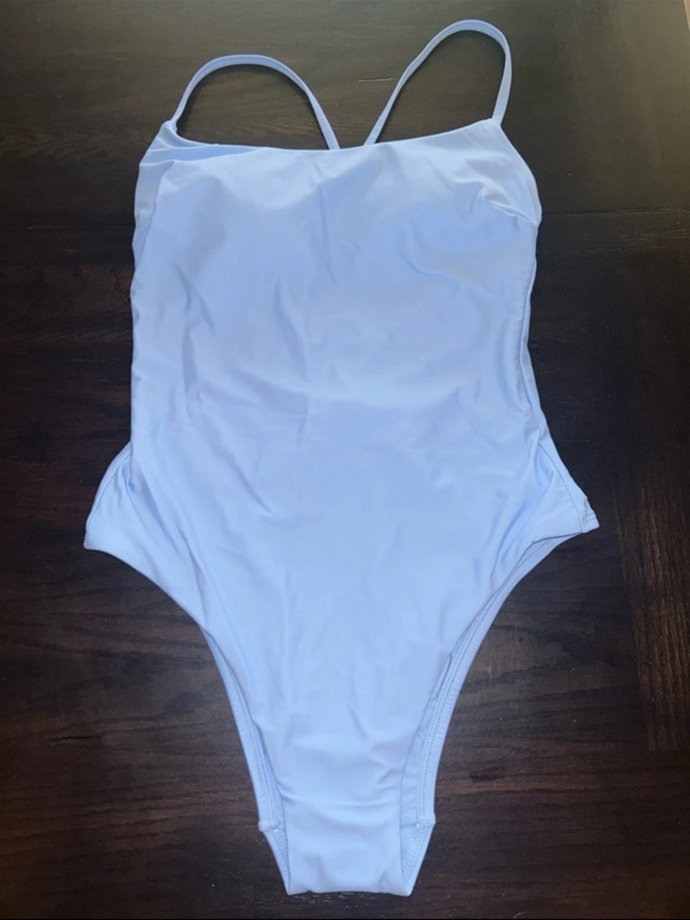 Shade & Shore baby blue One-Piece Swimsuit with Thin Straps